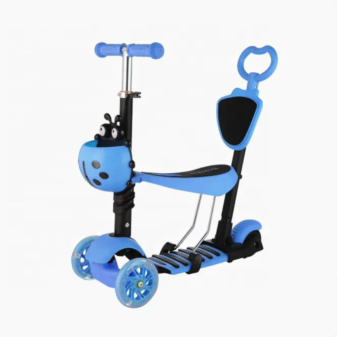 5-in-1 Kids Scooter with Push Handle and Seat