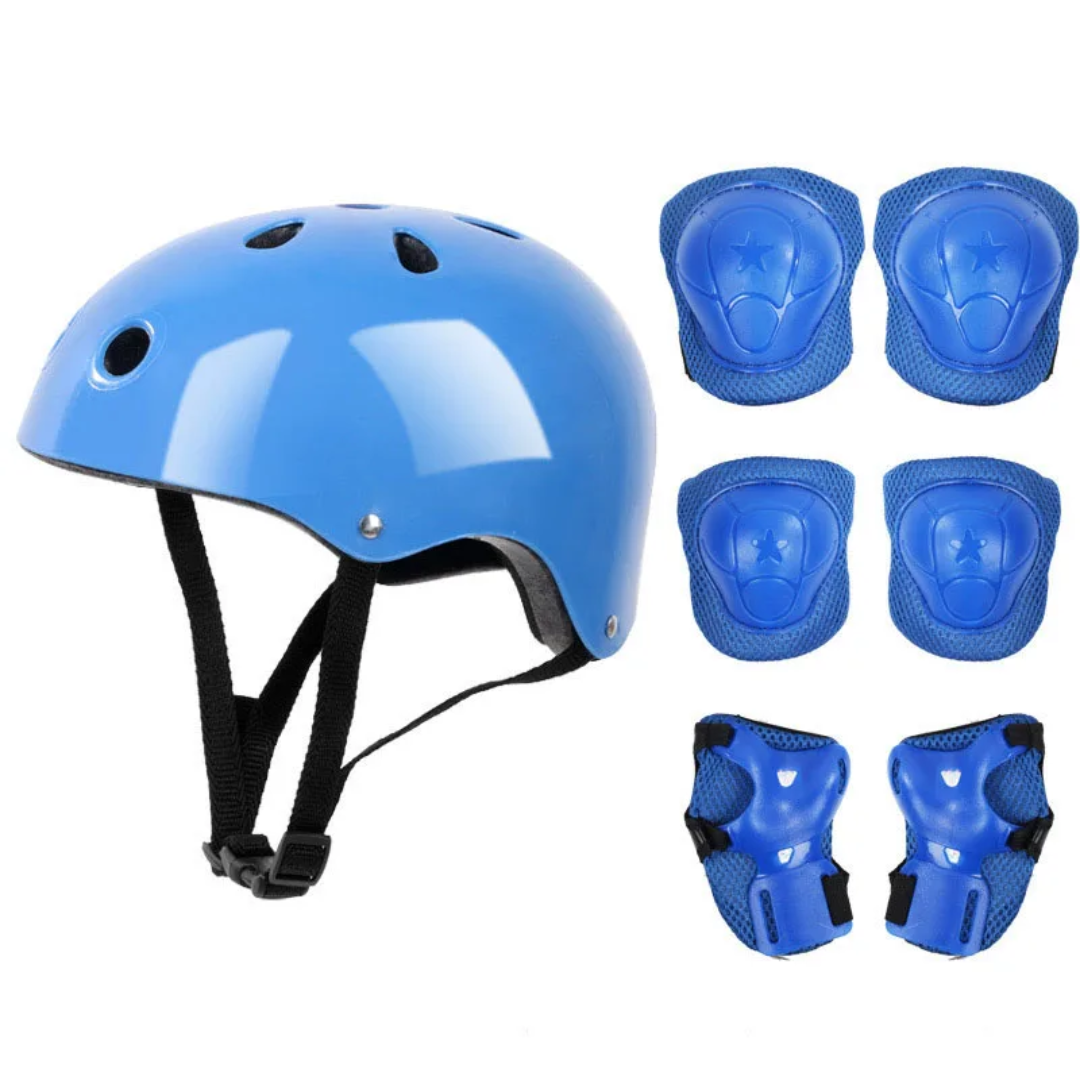 Hard Helmet with Protective Guards Set – Complete Safety Gear for Kids