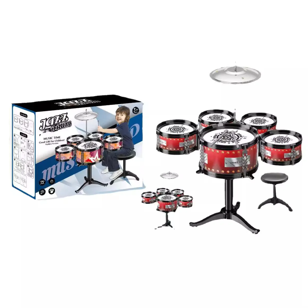 Kids Drum Set Musical Toy – Mini Drum Kit with Sticks for Toddlers & Children
