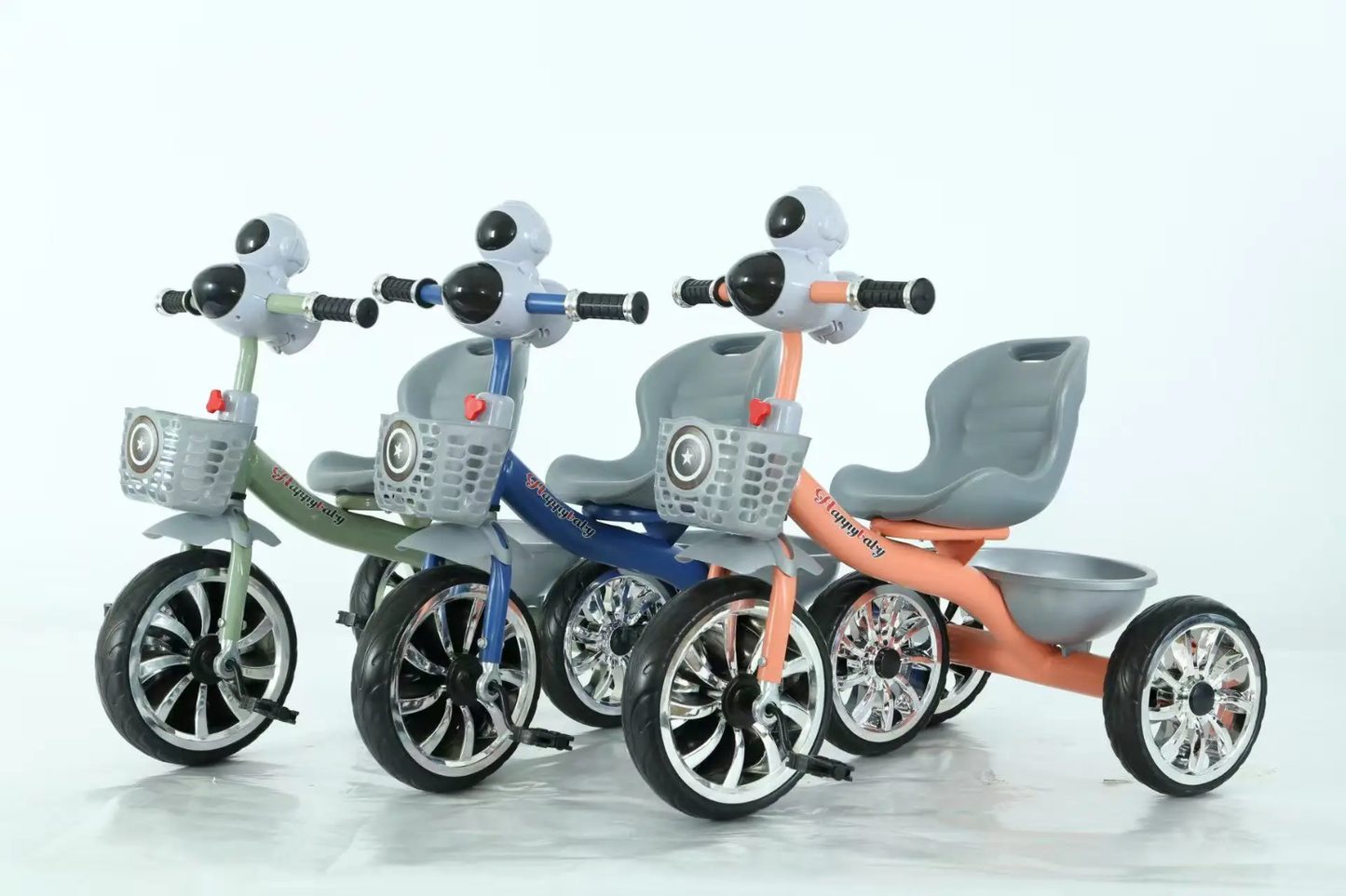 Kids Tricycle with Gray Seat, Lights & Melodies