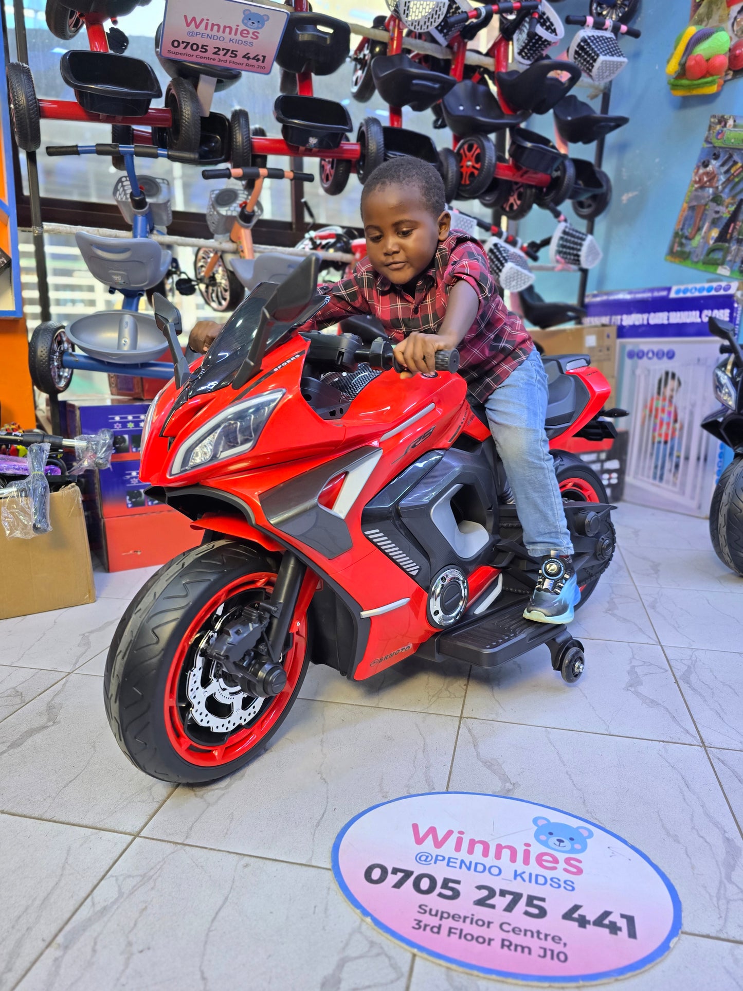 Kids electric motorbike for kids 3-13yrs. 12v battery capacity