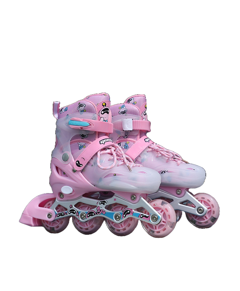 Kids Adjustable Inline Roller Skates with LED Flashing Wheels-kids skating shoes