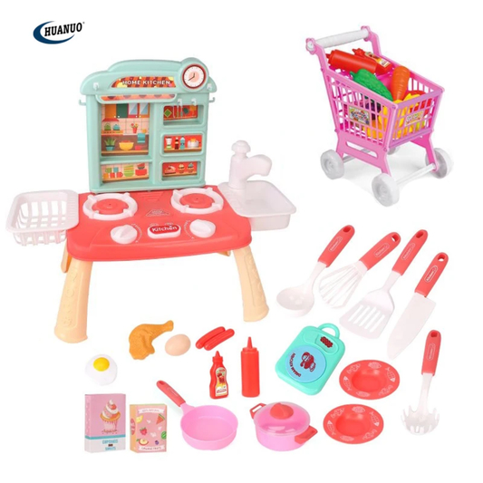 52pcs mini kitchen set-Fun pretend play cooking toys for kids