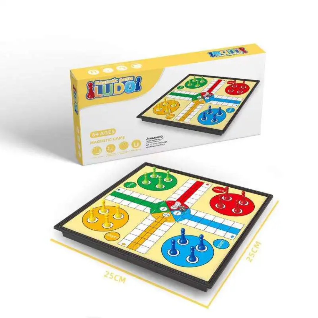 Portable Ludo Brains  Magnetic Board For Kids– Travel-Friendly Family Fun