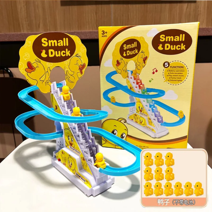 Sliding Railway Educational Small Duck Toy With Light and Sound