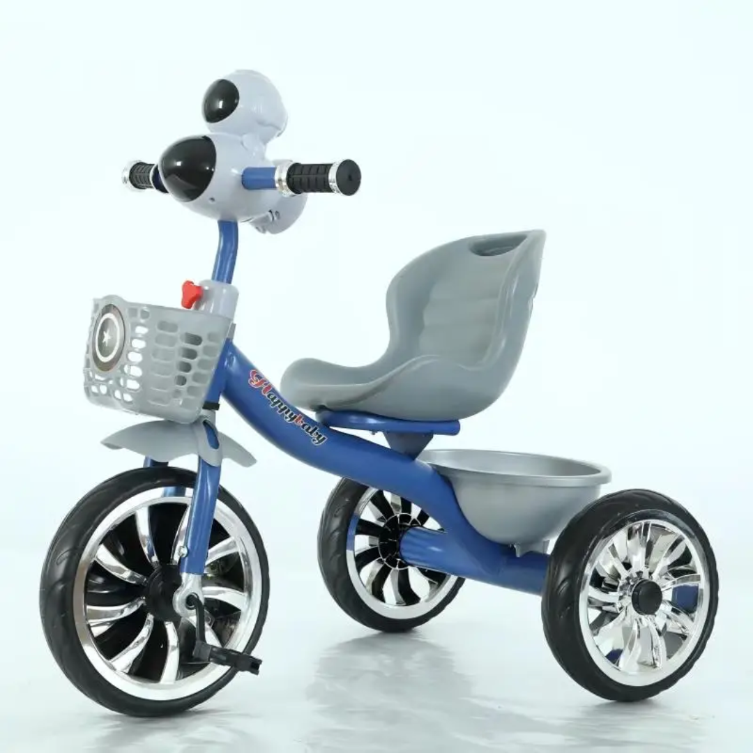 Kids Tricycle with Gray Seat, Lights & Melodies