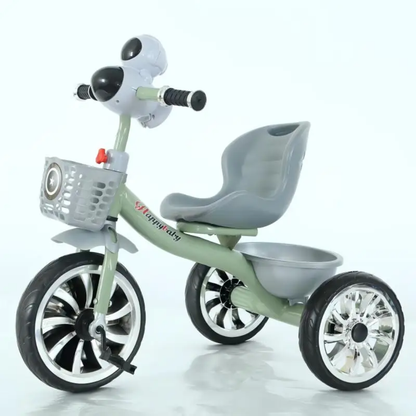 Kids Tricycle with Gray Seat, Lights & Melodies