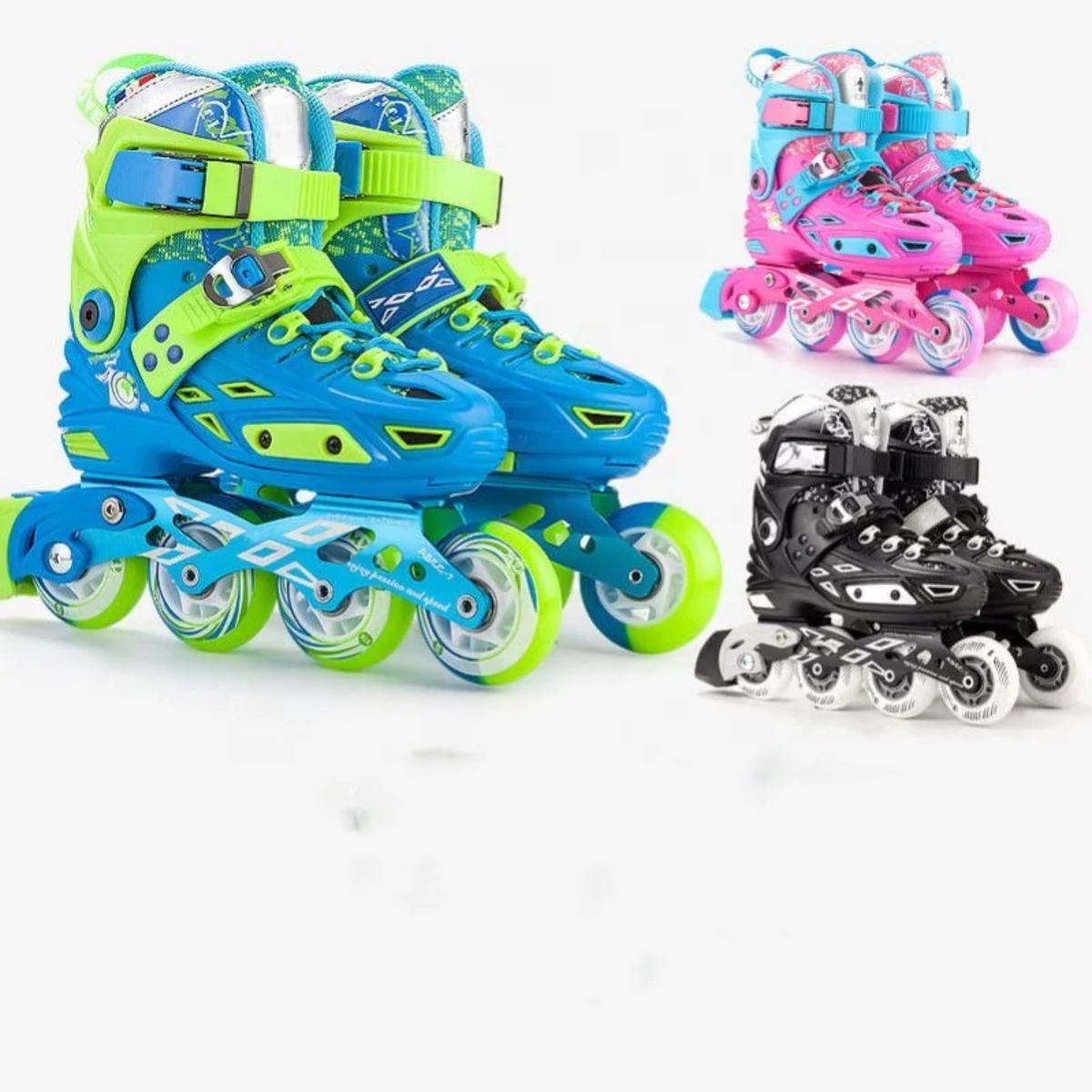 Saiben Adjustable Skating Shoes for Kids – Complete Protective Gear Set