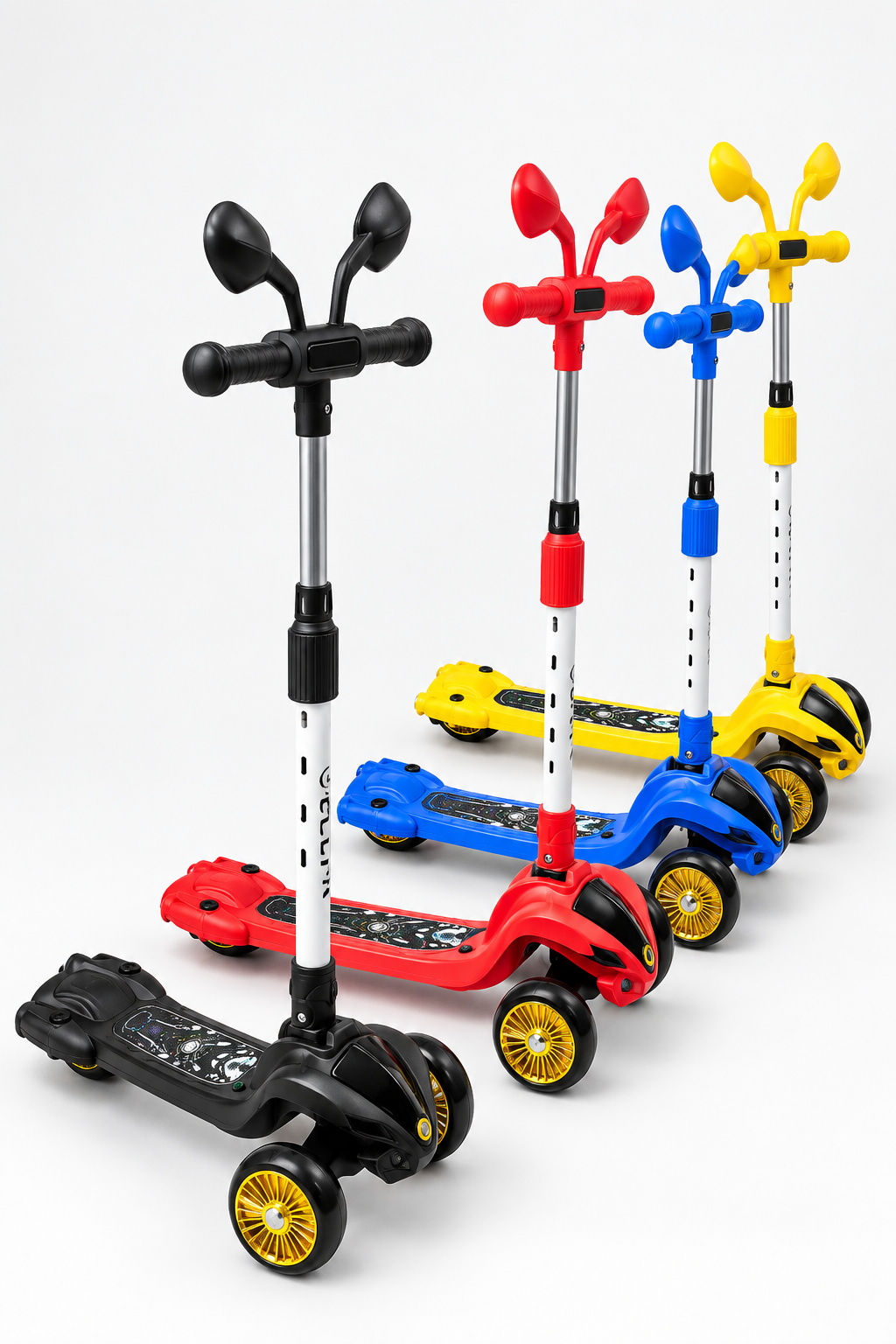 Kids Foldable Scooter with Lights, Melodies and Smoke Effect