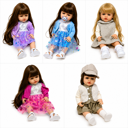 24-Inch Reborn Baby Doll | Realistic Baby Doll with Soft Hair and cute Outfit
