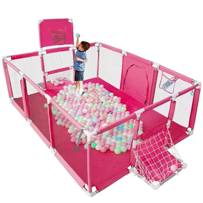 Portable Baby Playpen|play yard|  Rectangular play fence with soft balls