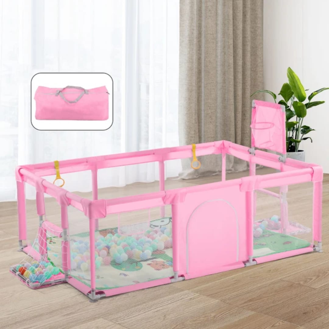 Portable Baby Playpen|play yard|  Rectangular play fence with soft balls