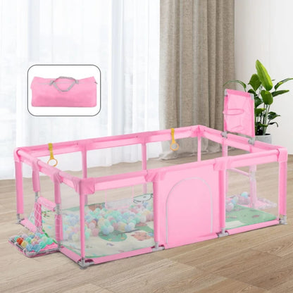 Portable Baby Playpen|play yard|  Rectangular play fence with soft balls