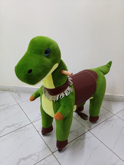 Kids ride on dinosaur