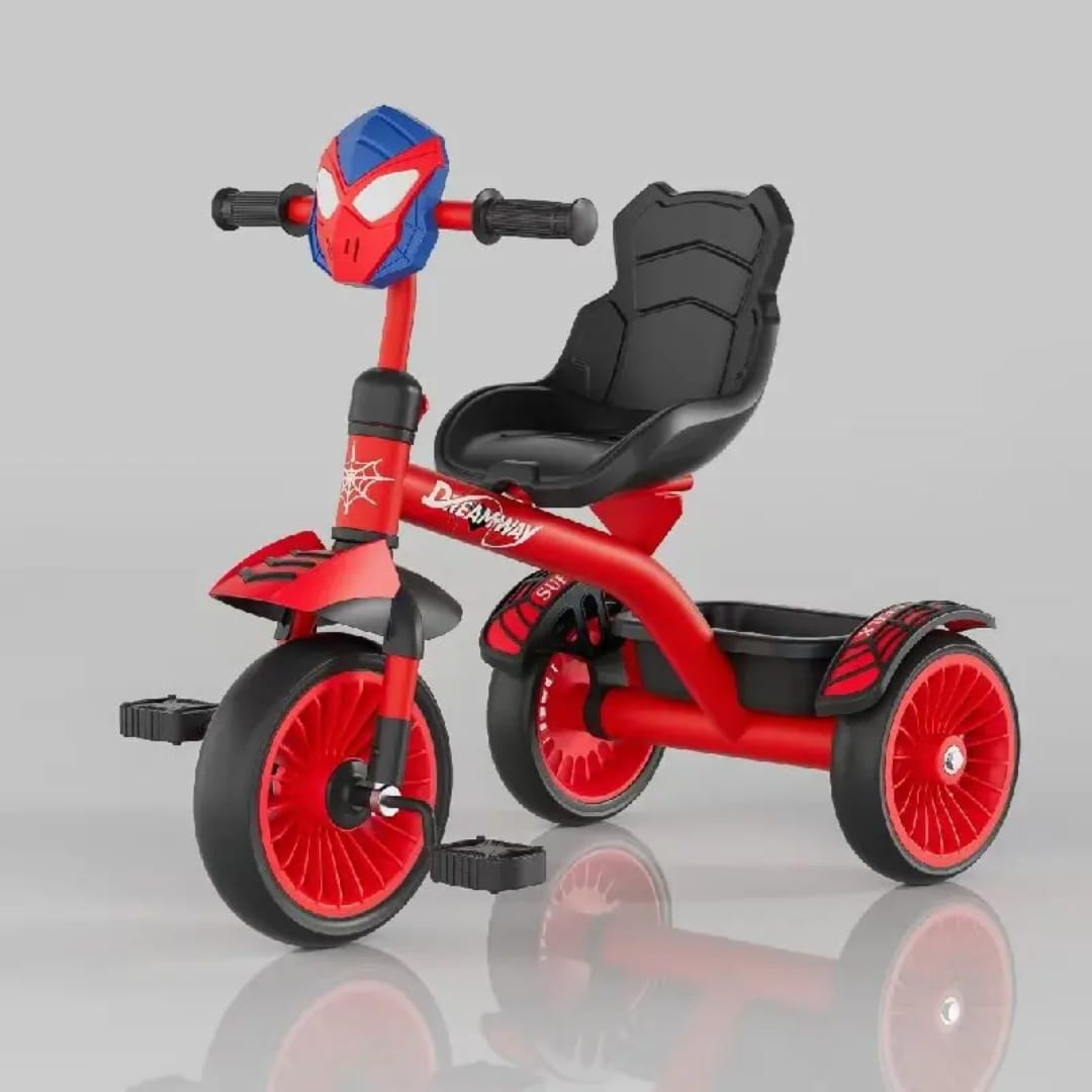 Spider-Man Themed Tricycle for Kids (Ages 2–4 Years) with lights and melodies