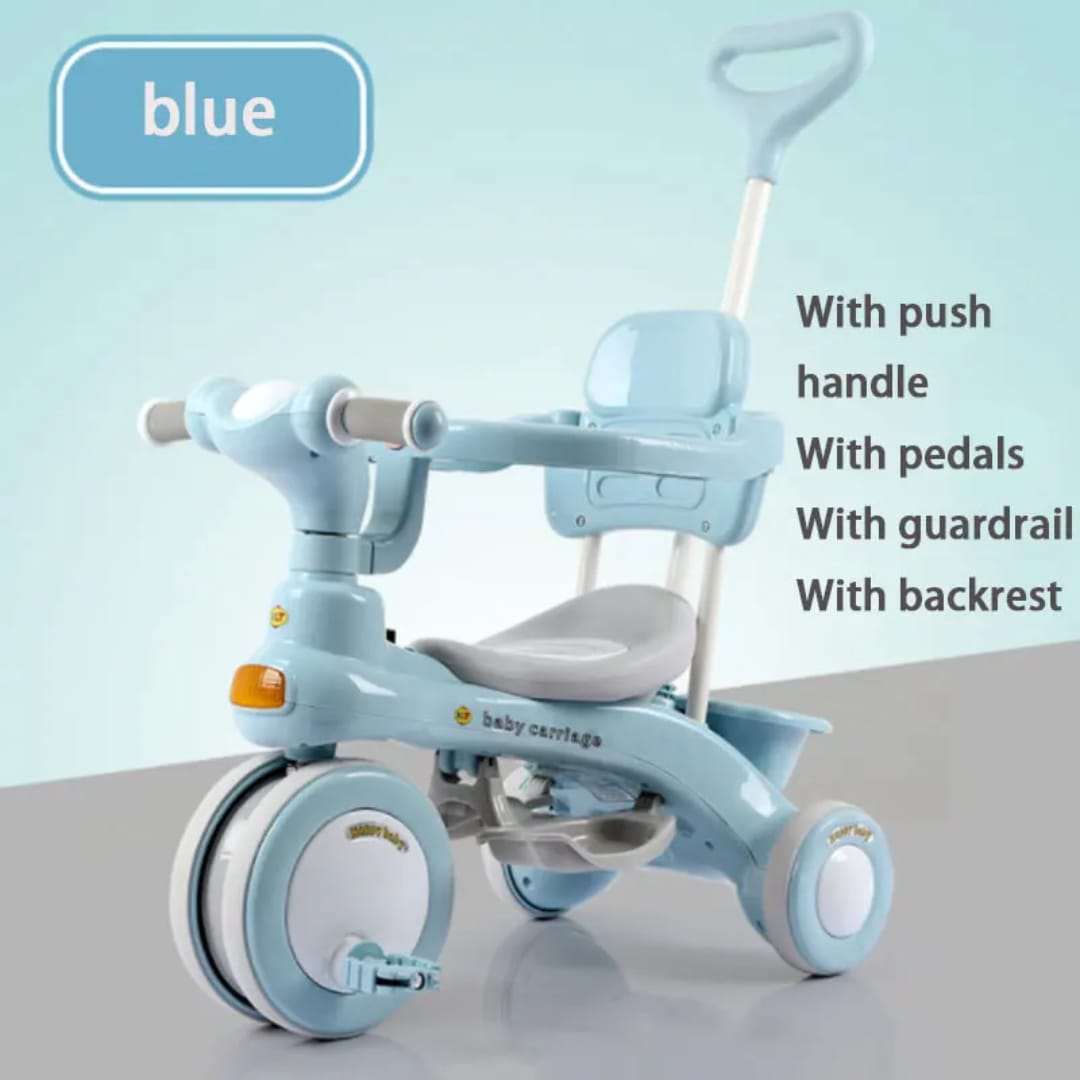 XLT push handle tricycle with side bars and head rest